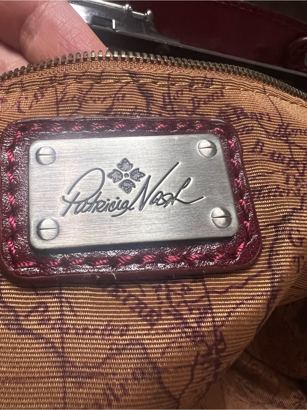 Patricia Nash Oxblood Discovery Collection Satchel - Picture 16 of 17